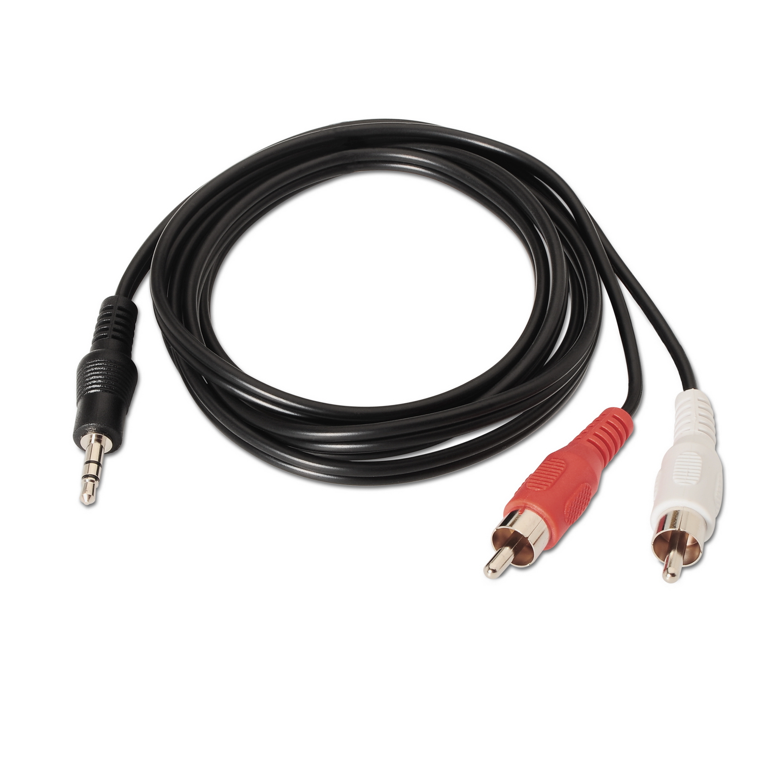 A128-0354 cable audio aisens mini jack 3.5 macho a 2 mini jack 3.5 hembra  20cm negro a128-0354