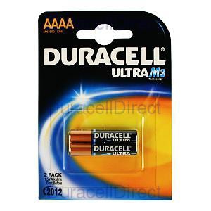 Pack de 2 Pilas AAAA Duracell Ultra MX2500/ 1.5V/ Alcalinas
